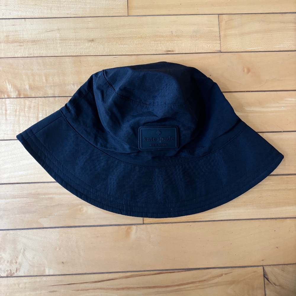 Kate Spade Black Reversible Bucket Hat - OS